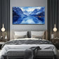 Blue Landscape Painting Wall Art Canvas Office Home Room Framed 80x45cm