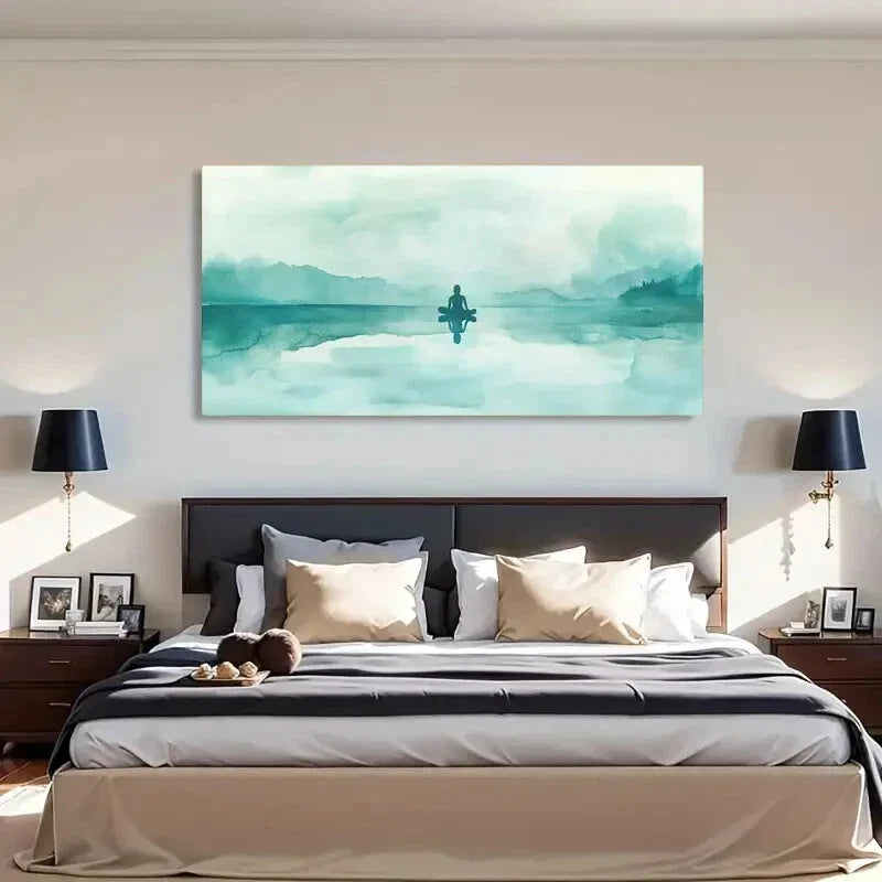 Serenity Meditation Tranquil Wall Art Canvas Office Home Room Framed 120x60cm