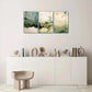 3pcs Distant Mountains and Plants Decorative Metal Print Ready to Hang Art