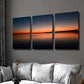 3pcs Sunset Reflection on Water Surface Wall Art Set Canvas Framed 40x60cm - High Quality Print 100% Australian Made Wall Canvas Ready to Hang