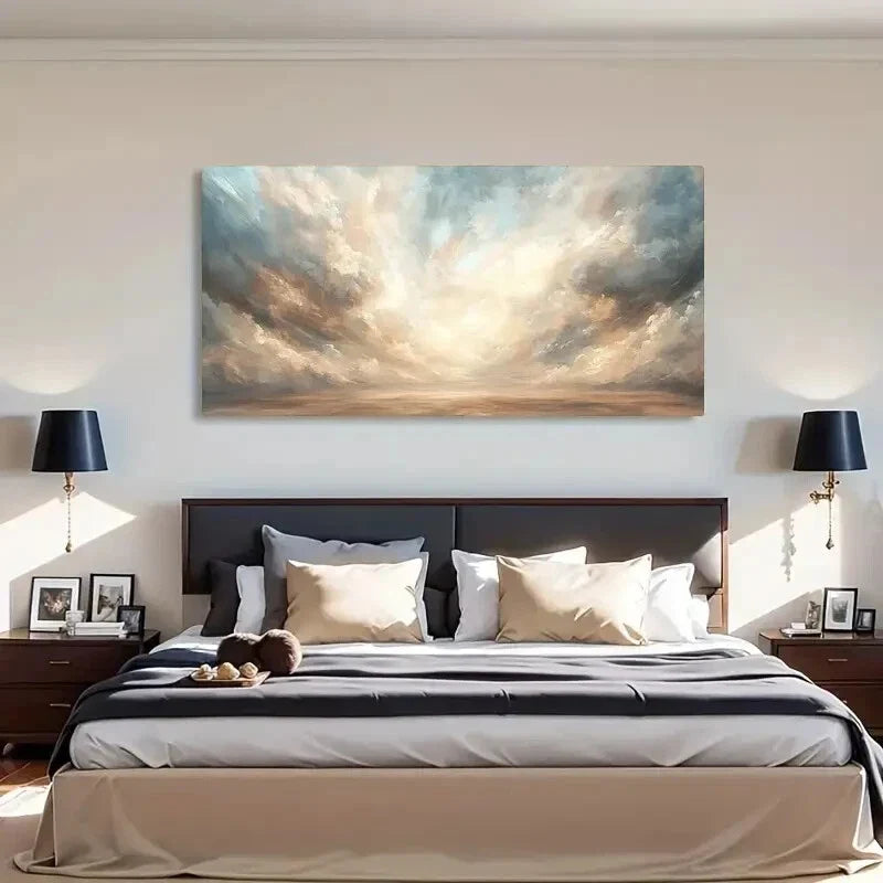 Dramatic Sunset Sky And Clouds Wall Art Canvas Office Home Room Framed 120x60cm