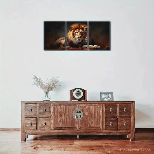 3pcs Animal Portrait Art Poster Vintage Poster Metal Print Ready to Hang Art
