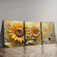 3pcs Sunflowers and ladybugs Wall Art Set Canvas Framed 40x60cm - High Quality Print 100% Australian Made Wall Canvas Ready to Hang