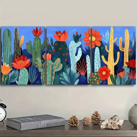 3pcs  Mushroom garden Art Painting  Metal Print Ready to Hang Art