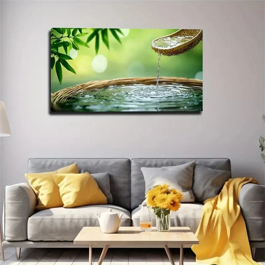 Modern Bohemian Green Pastoral Wall Art Canvas Office Home Room Framed 120x60cm