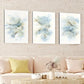 3pcs Abstract Blue Gray Brush Strokes White Wall Art Set Canvas Framed 40x60cm - High Quality Print 100% Australian Made Wall Canvas Ready to Hang