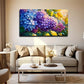 Hydrangea Floral Wall Art Canvas Office Home Room Framed 80x45cm