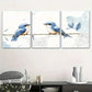 3pcs Birds And Nature In Harmony Wall Art Metal Print Ready to Hang Art