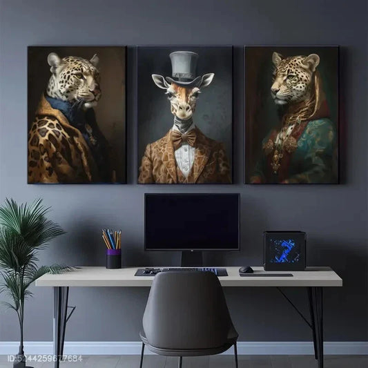 3pcs Renaissance Posters Victorian Portraits Metal Print Ready to Hang Art
