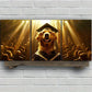 3pcs Golden Retriever Graduation Cap Metal Print Ready to Hang Art