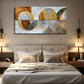 Golden Gray & Black Geometric Wall Art Canvas Office Home Room Framed 120x60cm