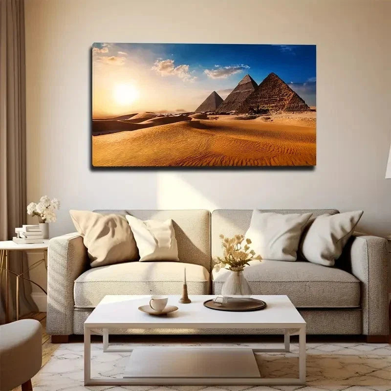 Beautiful Design Pyramid Wall Art Canvas Office Home Room Framed 120x60cm