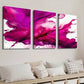 3pcs Abstract Red Fluid Painting Wall Art Set Canvas Framed 40x60cm - High Quality Print 100% Australian Made Wall Canvas Ready to Hang