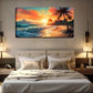 Sunset And Beach Scene Décor Wall Art Canvas Office Home Room Framed 120x60cm
