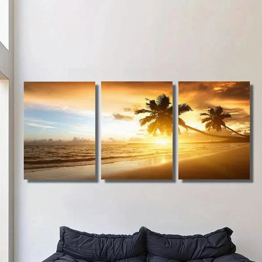 3pcs Geometric polygonal stag, Metal Print Ready to Hang Art