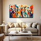 Bohemian Abstract Dance Wall Art Canvas Office Home Room Framed 80x45cm