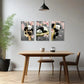 3pcs  Panda Bear Painting Cute Panda Metal Print Ready to Hang Art