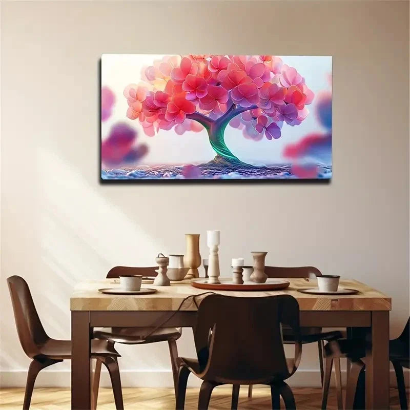 Figurative Style Creative Tree Wall Art Canvas Office Home Room Framed 120x60cm