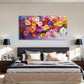 Colorful Petals Purple Floral Wall Art Canvas Office Home Room Framed 120x60cm