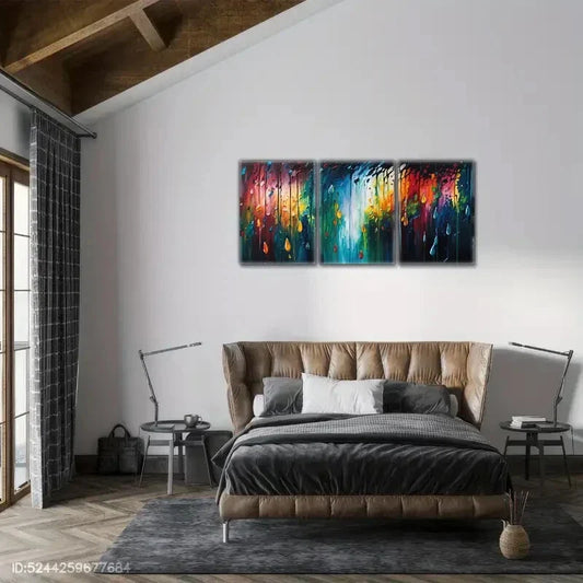 3pcs Abstract Art style Modern Minimalist Poster Metal Print Ready to Hang Art