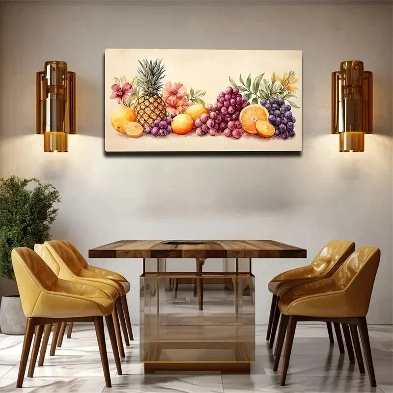 Various Fruits Abstract Wall Art Canvas Office Home Room Framed 120x60cm