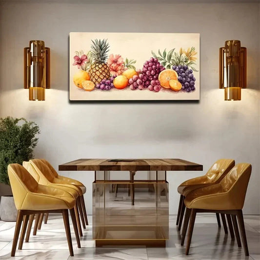 Various Fruits Abstract Wall Art Canvas Office Home Room Framed 120x60cm
