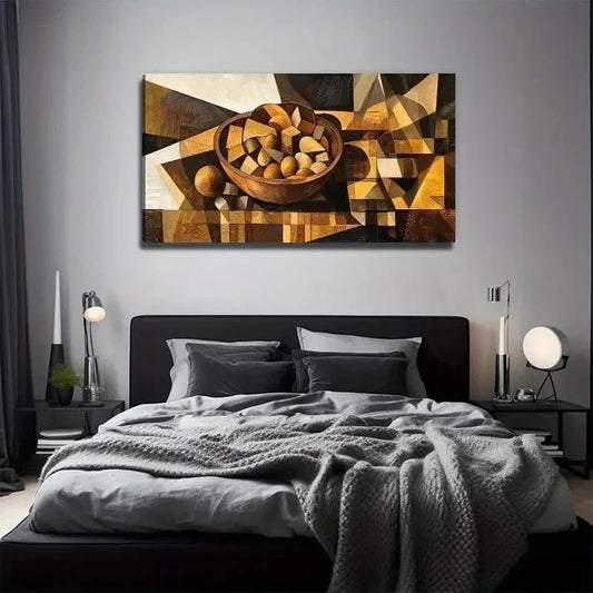 Abstract Kitchen Dining Wall Art Canvas Office Home Room Framed 80x45cm