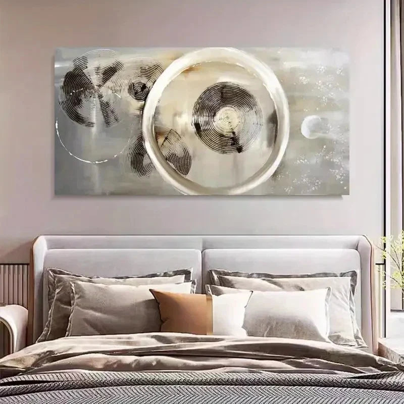 Elegant Monochrome Decor Wall Art Canvas Office Home Room Framed 120x60cm