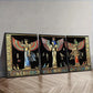 3pcs Black ancient Egyptian frescoes Wall Art Set Canvas Framed 40x60cm - High Quality Print 100% Australian Made Wall Canvas Ready to Hang