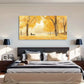 Autumn Park Yellow Leaves Wall Art Canvas Office Home Room Framed 120x60cm