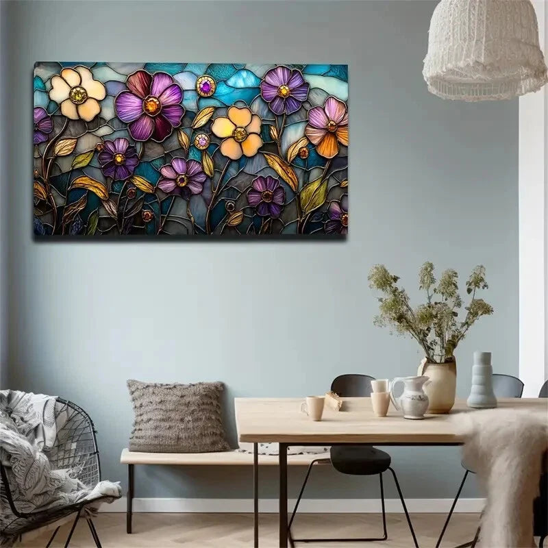 Flowers Of Various Colors Wall Art Canvas Office Home Room Framed 120x60cm