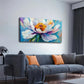 Vibrant White Peony Colorful Wall Art Canvas Office Home Room Framed 120x60cm