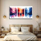Boat Reflections Vibrant Wall Art Canvas Office Home Room Framed 120x60cm