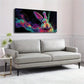 Elegant Rabbit Art In Blue Wall Art Canvas Office Home Room Framed 120x60cm
