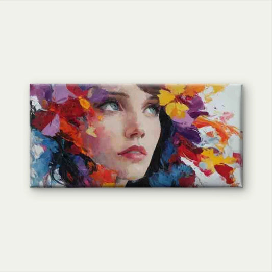 Abstract Splatter Vibrant ColorsWall Art Canvas Office Home Room Framed 80x45cm