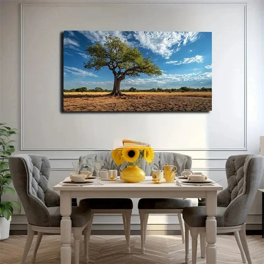 Big Tree Growing Wall Art canvas office home room framed 120x60cm