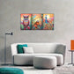 3pcs Owl Sloth Peacock Colorful Abstract Wild Metal Print Ready to Hang Art