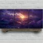 3pcs Ocean-Themed Purple Theme Metal Print Ready to Hang Art