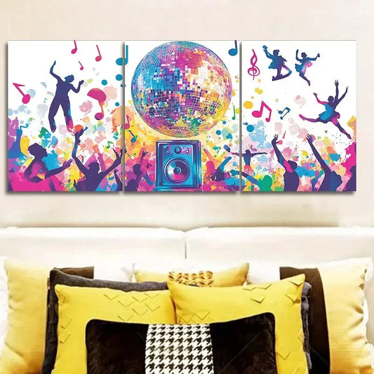 3pcs A big party  Wall Art Set Canvas Framed 40x60cm - High Quality Print 100% Australian Made Wall Canvas Ready to Hang