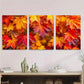3pcs Vibrant Autumn Leaves Landscape Wall Art Set Canvas Framed 40x60cm - High Quality Print 100% Australian Made Wall Canvas Ready to Hang
