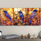 3pcs Stained glass bird, Wall Art Set Canvas Framed 40x60cm - High Quality Print 100% Australian Made Wall Canvas Ready to Hang