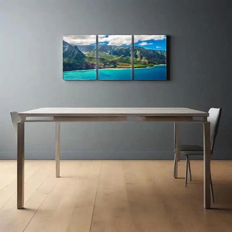 3pcs  View on Napali Coast on Kauai island Metal Print Ready to Hang Art