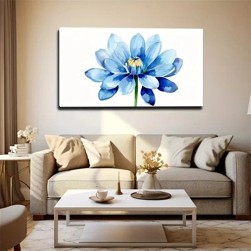 Bohemian Floral Blooming Wall Art Canvas Office Home Room Framed 80x45cm