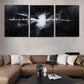 3pcs Abstract Black White Light Explore Perfect Wall Art Set Canvas Framed 40x60cm - High Quality Print 100% Australian Made Wall Canvas Ready to Hang