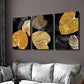 3pcs Abstract Nordic Golden Plant Leaves Wall Art Set Canvas Framed 40x60cm - High Quality Print 100% Australian Made Wall Canvas Ready to Hang