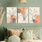 3pcs Modern Art of Vases, Geometric Shapes Metal Print Ready to Hang Art