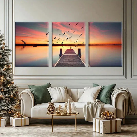 3pcs Poster of Venice Water City, Italy, Metal Print Ready to Hang Art