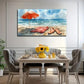 Seaside Resort Decoration Wall Art Canvas Office Home Room Framed 80x45cm