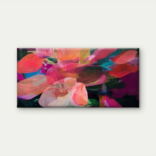 Modern Abstract Floral Wall Art Canvas Office Home Room Framed 80x45cm