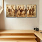 3pcs Vintage Egyptian Fresco Design Metal Print Ready to Hang Art